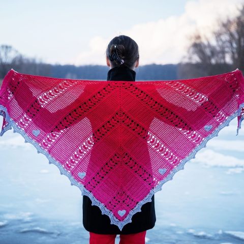 Háčkovaný šátek Valentine