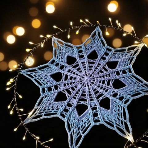 Háčkovaná mandala Stella